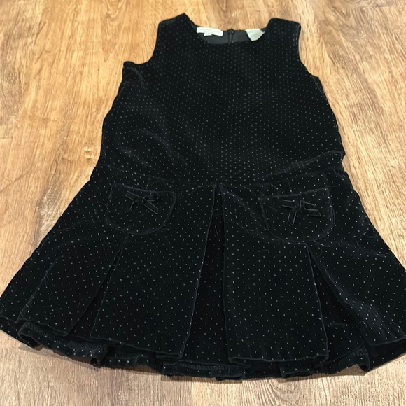 Wendy Bellisimo velvet black jumper, with pleated skirt and front pockets. 48 mo - Picture 4 of 11